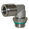 Push in fitting stainless steel AISI 316L elbow male BSPP(G) and metric